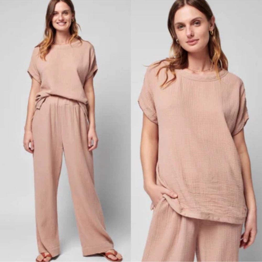 Faherty Dream Organic Cotton Gauze T-Shirt Minimalist Lightweight‎ Summer Top XS